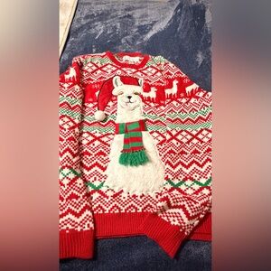 Festive Llama Christmas Sweater